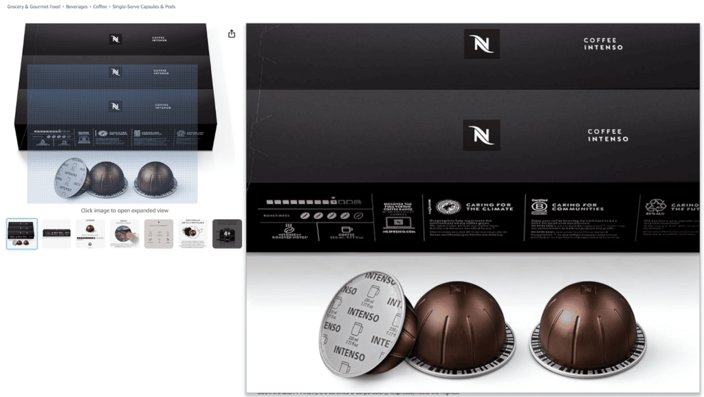 Nespresso – Amazon Product Listing Product Visuals