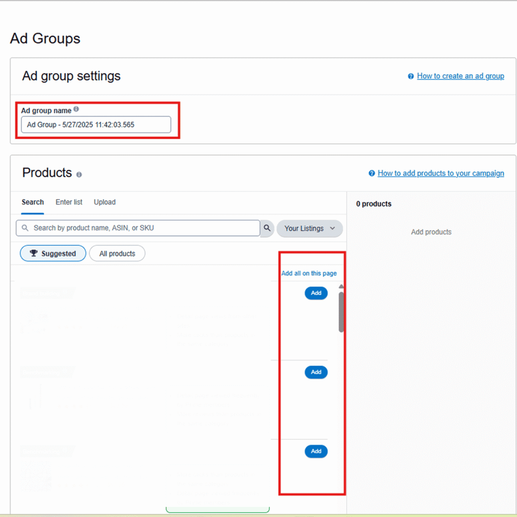 Add name to Ad Group