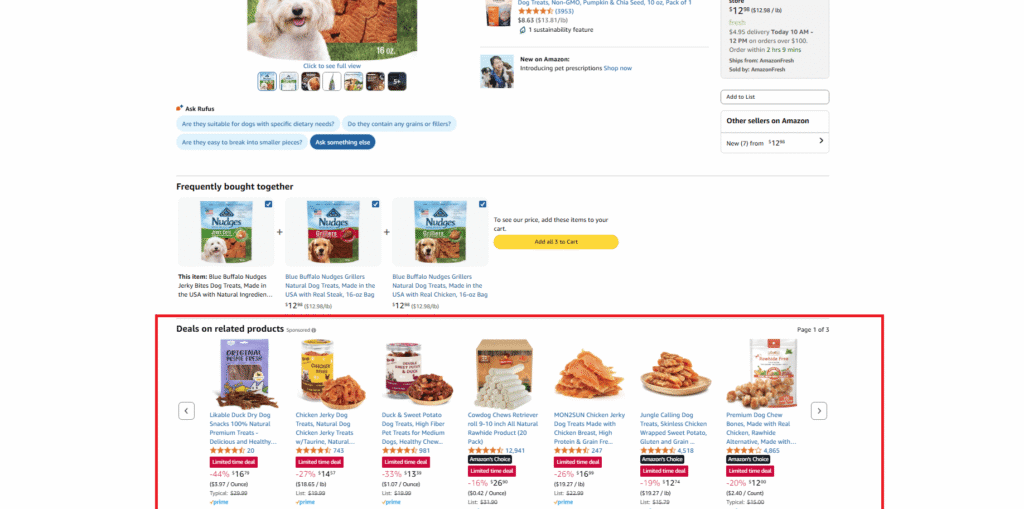 Amazon PPC ad placement on competitor product pages