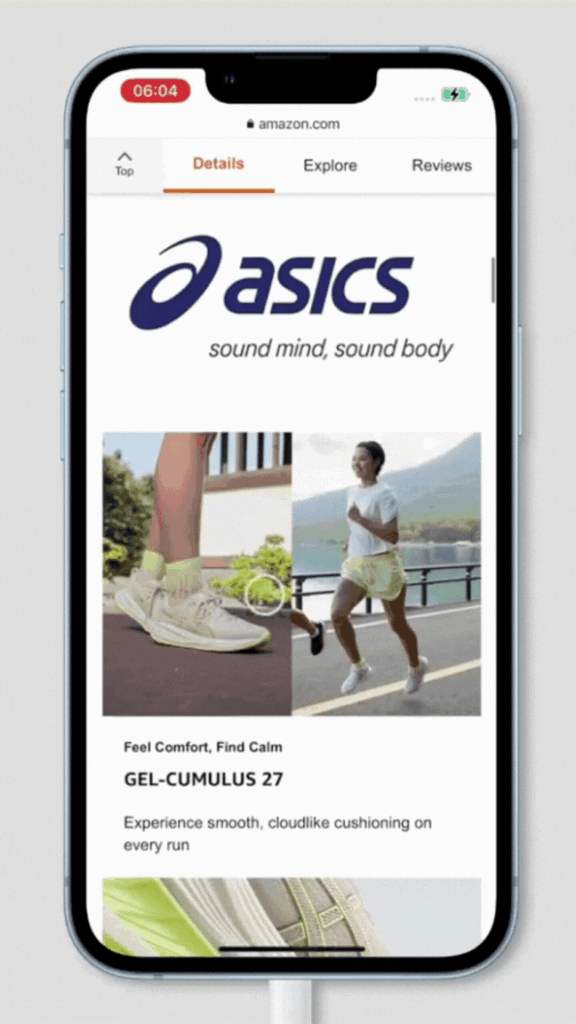 Asics A+ Content
