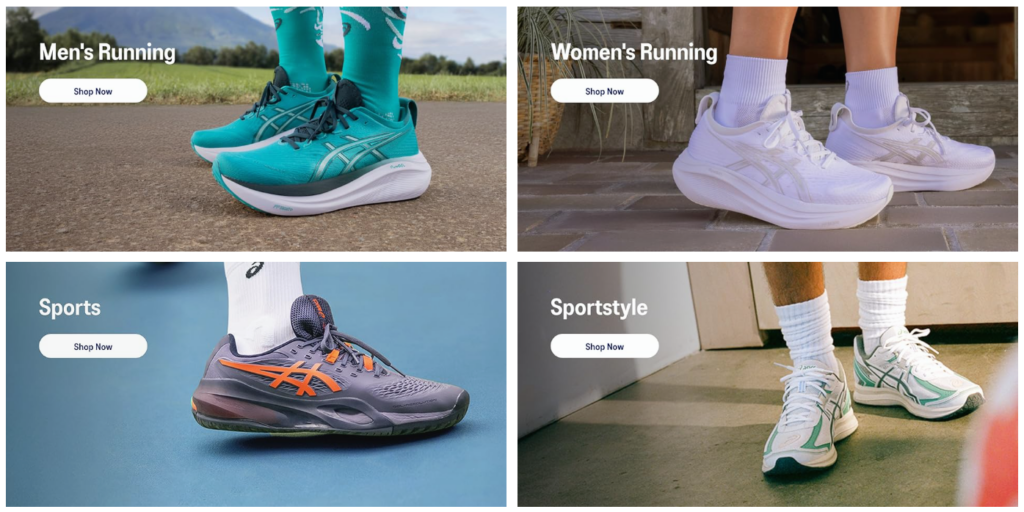 Asics Category Showcase