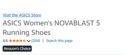 Asics Product Title