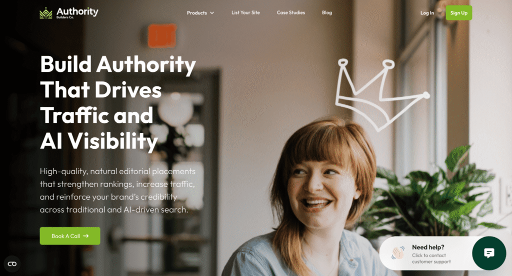 Authority Builders marketplace for browsing vetted publisher sites