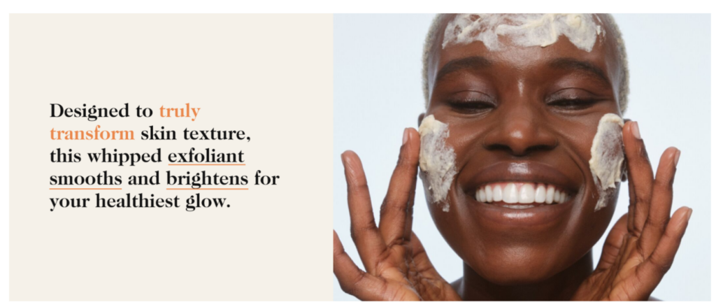 Content personalization on Goop Beauty's Amazon Brand Storefront