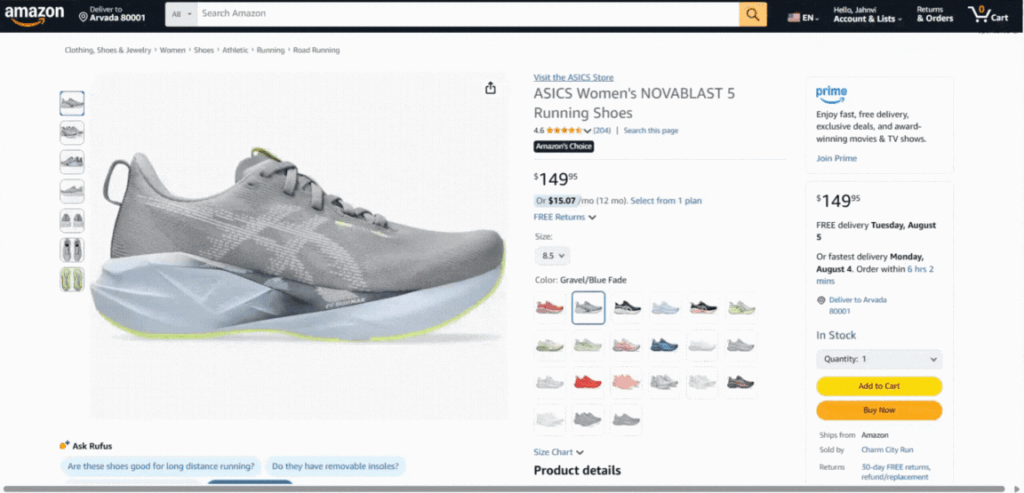 Different angle of shoes