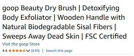 Goop Beauty – Amazon Product Listing Title Optimization