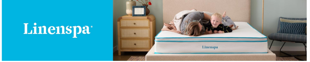 Linenspa Amazon Brand Store hero section