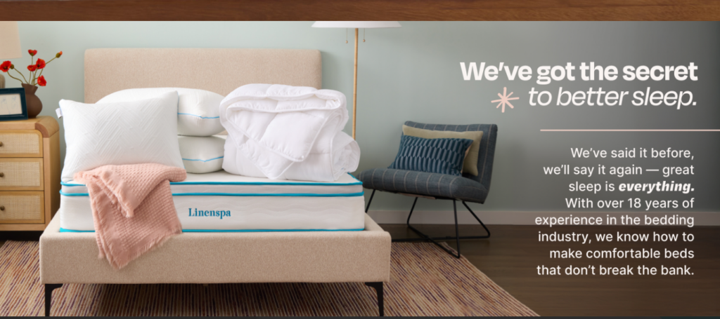 Linenspa brand messaging and value proposition content