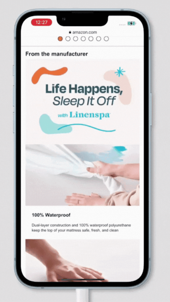 Linenspa mobile-optimized A+ content