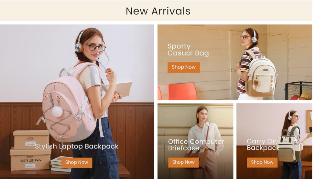 Lovevook New Arrivals section
