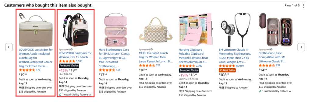 Lovevook Sponsored Campaign on Product page