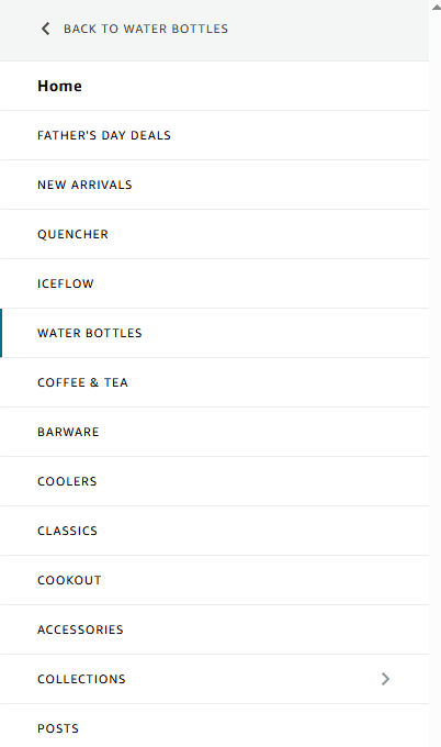 Navigation & Category Organization on Stanley's Amazon Brand
