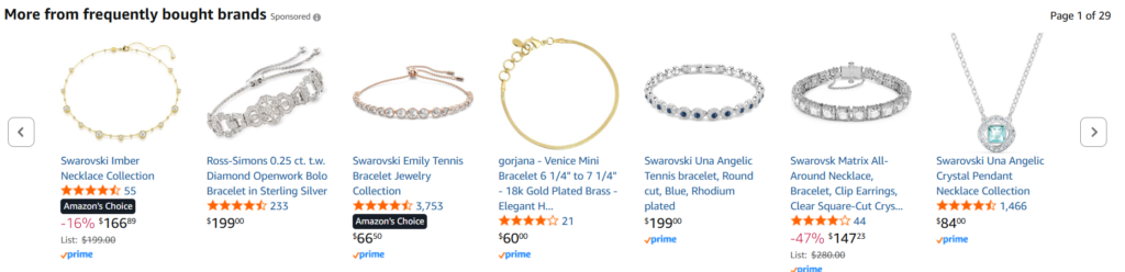 Sponsored Product Carousel on Amazon