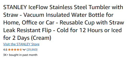 Stanley – Amazon Product Listing Product Description
