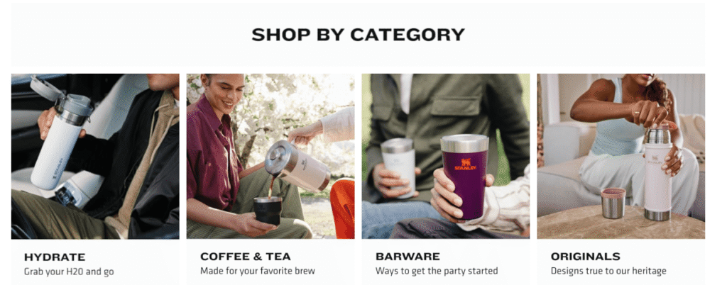 design on Stanley's Amazon Brand Storefront