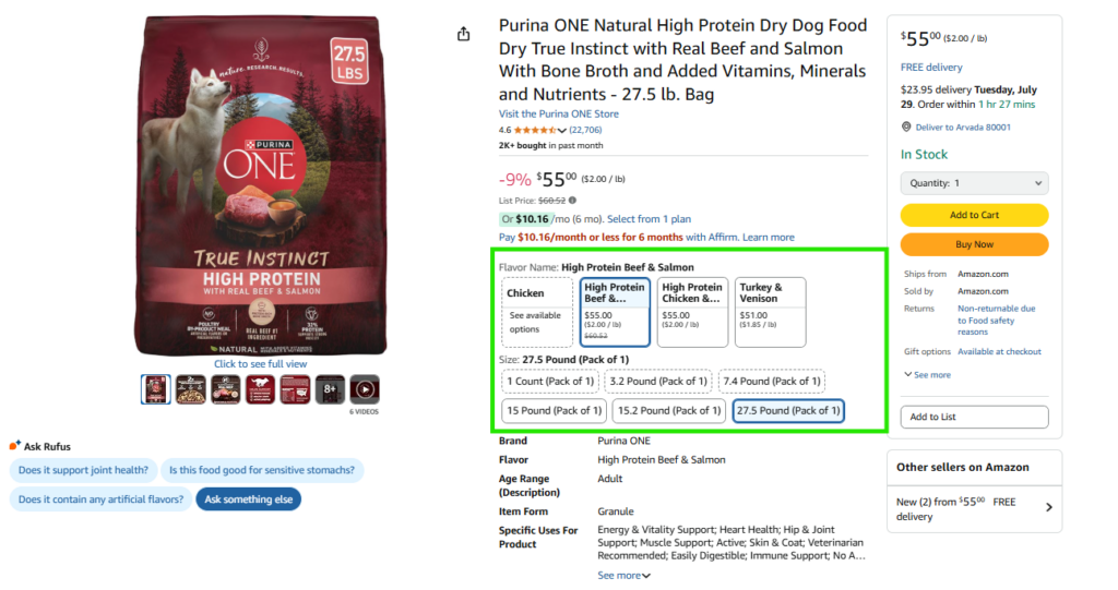 Purina ONE product variant