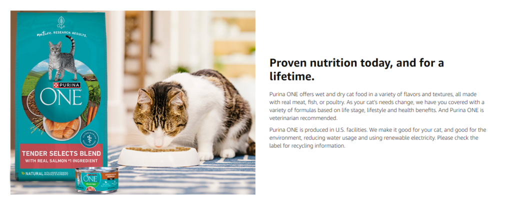 Purina ONE copywriting