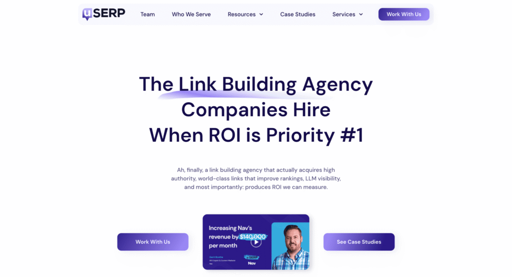 uSERP agency website with published retainer pricing plans